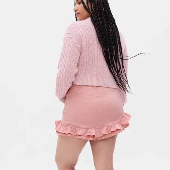 NWT- Gap X LoveShackFancy Denim Mini Skirt - size 33 and 34 - sold out online - Picture 3 of 14